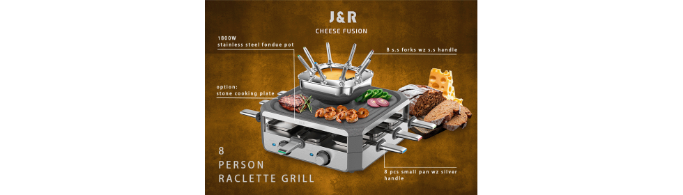 8 PERSON RACLETTE GRILL